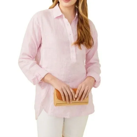 NWOT J.Mclaughlin Fallon Linen Popover Shirt - Picture 1 of 10